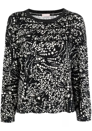 LIU JO star-print lurex-detail jumper - Black