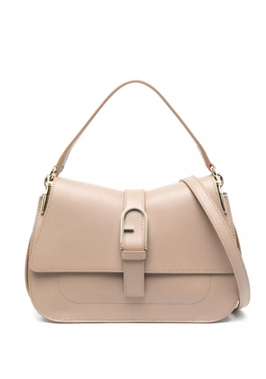 Furla Sofia logo-plaque leather tote bag - Neutrals