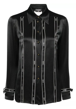 CHANEL Pre-Owned 1994 long sleeves shirt - Black