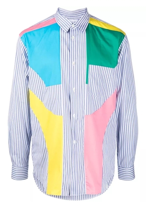 Comme Des Garçons Shirt stripped patchwork cotton shirt - Multicolour