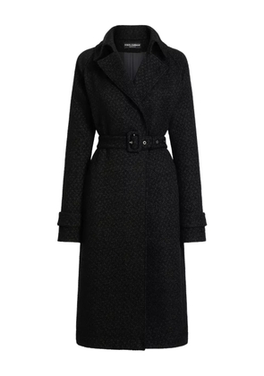 Dolce & Gabbana DNA tweed trench coat - Black