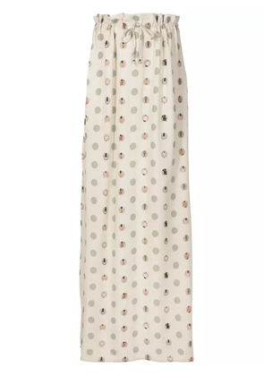 Amir Slama polka dot-print maxi skirt - Neutrals
