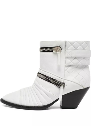 Giuseppe Zanotti Vintage pre-owned 70mm quilted boots - White