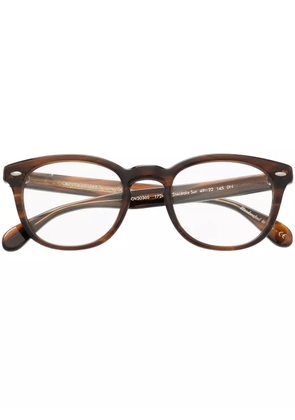 Oliver Peoples Sheldrake Sun round-frame glasses - Brown