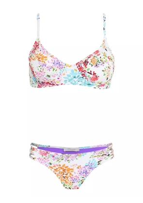 Brigitte floral-print bikini - White