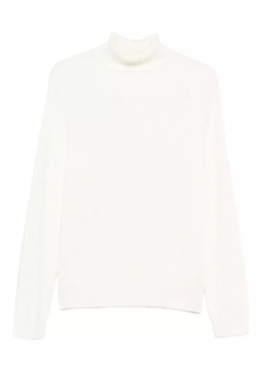 Zanone ribbed turtleneck sweater - White