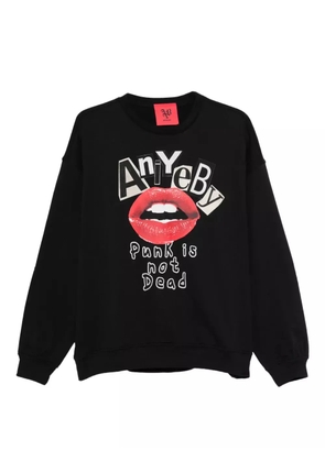 Aniye By lips-print sweatshirt - Black