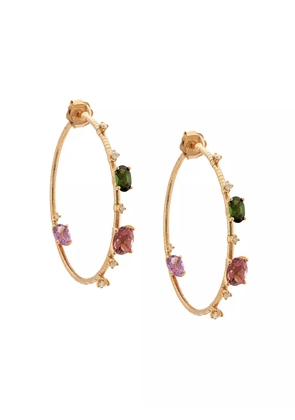 Mattia Cielo 18kt rose gold Rugiada collection rainbow hoops