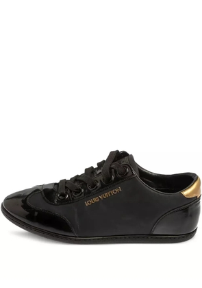 Louis Vuitton Pre-Owned leather lace-up sneakers - Black