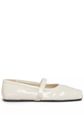 Marni patent-leather ballerina shoes - White