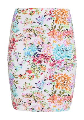 Brigitte floral-print mini skirt - White