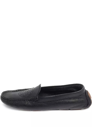 Tory Burch pre-owned perforated-logo loafers - Blue