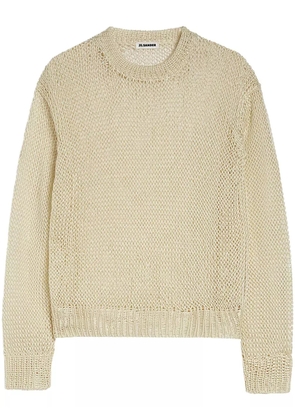 Jil Sander open knit Sweater - Neutrals