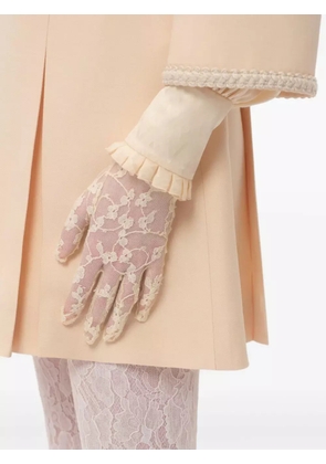 Valentino Garavani VLogo signature lace gloves - Neutrals