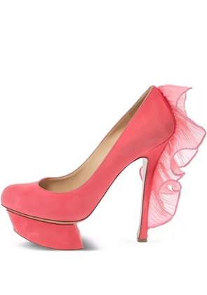 Nicholas Kirkwood 140mm ruffled pumps - Pink