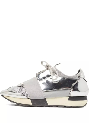 Balenciaga Pre-Owned mesh leather sneakers - Silver