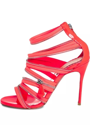 Christian Louboutin Pre-Owned 100mm Unzip sandals - Pink
