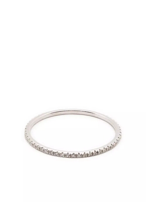 Ef Collection 14kt white gold diamond eternity stack ring - Silver