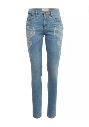 Roberto Cavalli Vintage pre-owned paisley-embroidered jeans - Blue