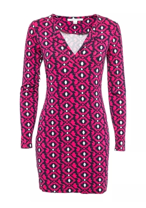 Diane Von Furstenberg Vintage geometric-print dress - Pink