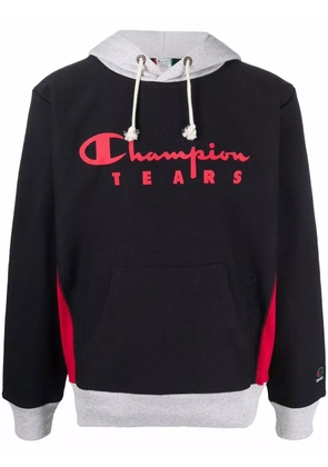Champion logo print hoodie - Black