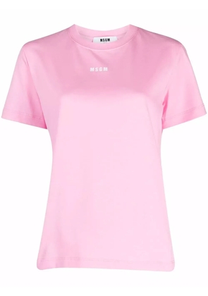 MSGM logo-print short-sleeved T-shirt - Pink
