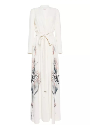 Saiid Kobeisy floral-print kaftan dress - White