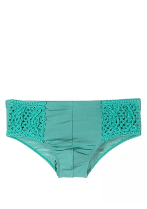 Amir Slama crochet-knit swimming trunks - Blue