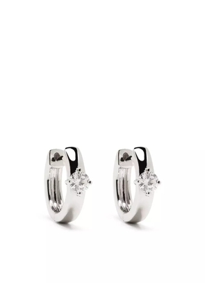 Anita Ko 18kt white gold diamond huggie earrings - Silver