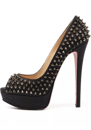 Christian Louboutin Pre-Owned 140mm Lady Peep Spike pumps - Grey