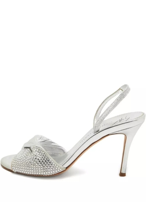 Giuseppe Zanotti Vintage 90mm Lilibeth Starlight rhinestone-embellished slingback sandals - Silver