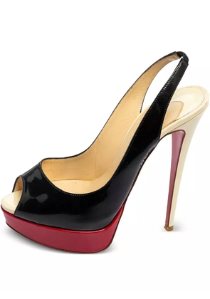 Christian Louboutin Pre-Owned 150mm colour-block sandals - Black