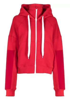 Goen.J high-neck drawstring hoodie - Red