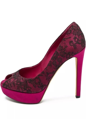Christian Dior Pre-Owned 135mm satin heeled pumps - Purple
