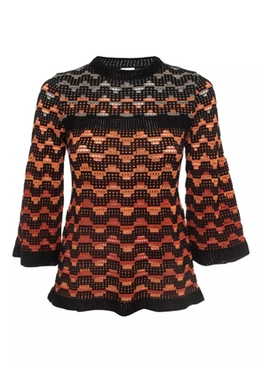 Missoni Pre-Owned geometric-pattern bell-sleeves top - Orange