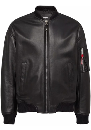 DSQUARED2 leather bomber jacket - Black