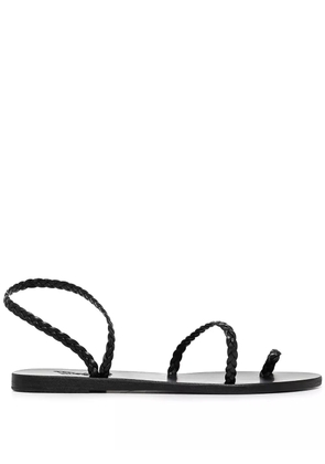Ancient Greek Sandals Eleftheria braided leather sandals - Black