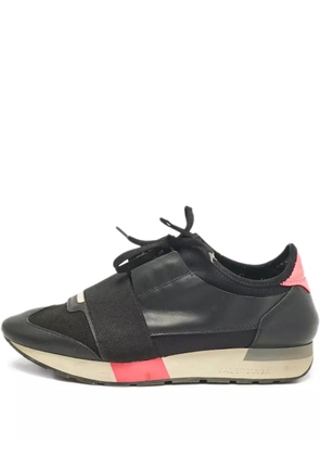 Balenciaga Pre-Owned leather lace-up sneakers - Black