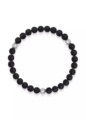 Nialaya Jewelry 6mm onyx beaded bracelet - Black