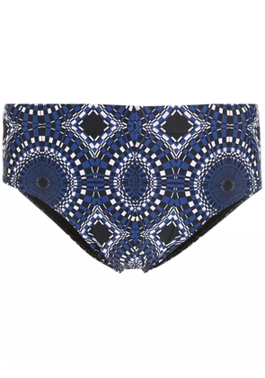 Amir Slama abstract-print swimming trunks - Blue