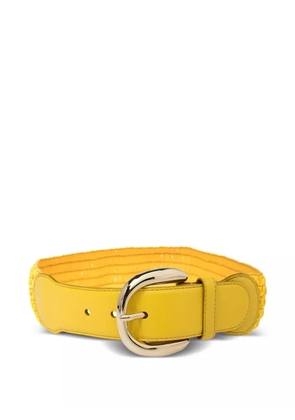 Dolce & Gabbana Pre-Owned woven straw belt - Yellow