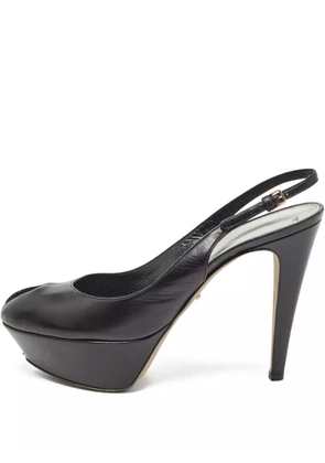 Sergio Rossi Vintage pre-owned peep-toe platform pumps - Black