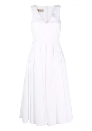 Blanca Vita V-neck sleeveless dress - White