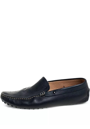 Tod's Vintage pre-owned textured-leather loafers - Blue