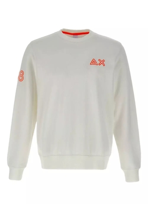 Sun68 logo-embroidered cotton sweatshirt - White