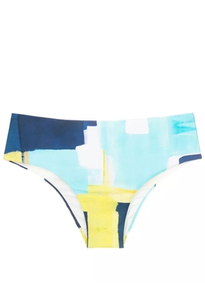 Lenny Niemeyer abstract-pattern print bikini bottoms - Blue