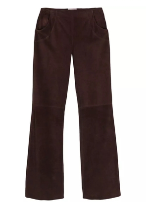Valentino Garavani Pre-Owned 2000s suede trousers - Brown