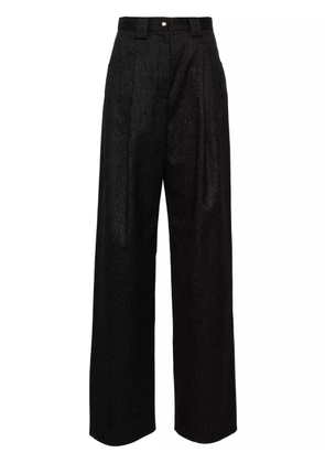 MANURÍ Nuri pinstriped straight-leg trousers - Black