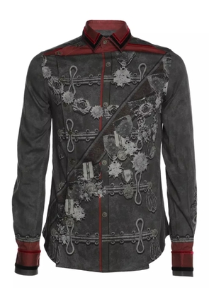 D&G Vintage pre-owned printed cotton shirt - Grey