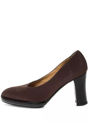 Casadei Vintage pre-owned suede platform pumps - Brown